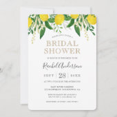 Fresh Lemon Bridal Shower Invitation Card Kaart (Voorkant)