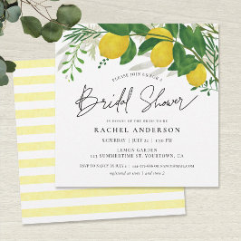 Fresh Lemon Bridal Shower Invitation Card Kaart