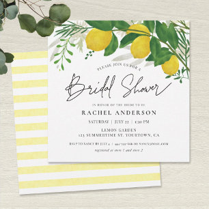 Fresh Lemon Bridal Shower Invitation Card Kaart