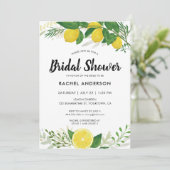 Fresh Lemon Bridal Shower Invitation Card Kaart (Staand voorkant)