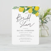 Fresh Lemon Bridal Shower Invitation Kaart (Staand voorkant)