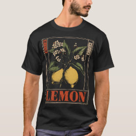 Fresh Lemon Citrus  Botanisch Ontwerp T-shirt