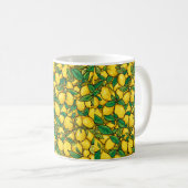  Fresh Lemon Citrus Pattern Koffiemok (Voorkant rechts)