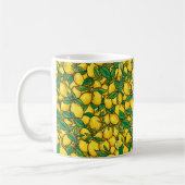 Fresh Lemon Citrus Pattern Koffiemok (Links)