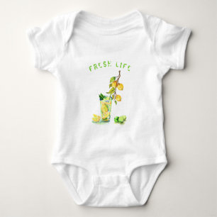 Fresh Lemon Drink Baby Bodysuit - Aangepaste tekst