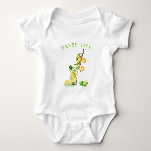Fresh Lemon Drink Baby Bodysuit - Aangepaste tekst (Voorkant)