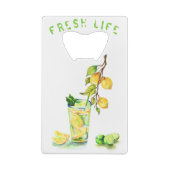 Fresh Lemon Drink Bottle Opener - aangepaste tekst Creditkaart Flessenopener (Achterkant)