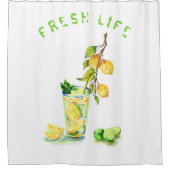 Fresh Lemon Drink Douchegordijn (Voorkant)
