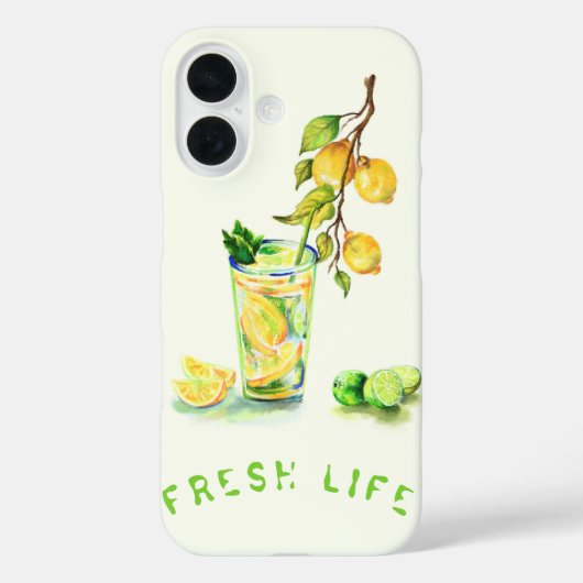 Fresh Lemon Drink iPhone Case (Achterkant)