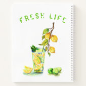 Fresh Lemon Drink Notitieboek - aangepaste tekst (Achterkant)