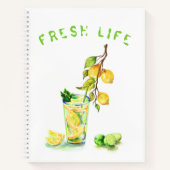 Fresh Lemon Drink Notitieboek - aangepaste tekst (Voorkant)