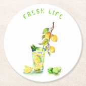 Fresh Lemon Drink Paper Onderzetter - Aangepaste t (Voorkant)