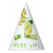 Fresh Lemon Drink Paper Party Pet - Aangepaste tek Feesthoedjes (Voorkant)