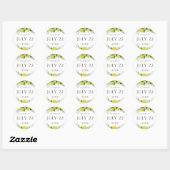 Fresh Lemon en Date Classic Round Ronde Sticker (Vel)