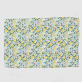 Fresh Lemon Floral Botanical Pattern  Golfhanddoek (Horizontaal)
