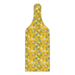 Fresh Lemon Floral Botanical Pattern  Snijplank