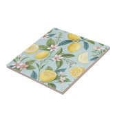 Fresh Lemon Floral Botanical Pattern  Tegeltje (Zijkant)