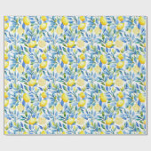 Fresh Lemon Gift Wrapping Paper | Mediterranean Cadeaupapier (Vlak)