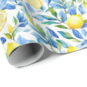 Fresh Lemon Gift Wrapping Paper | Mediterranean Cadeaupapier (Rol Hoek)