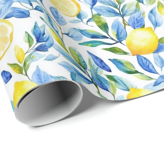 Fresh Lemon Gift Wrapping Paper | Mediterranean Cadeaupapier (Rol Hoek)