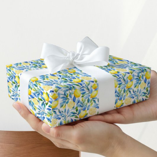 Fresh Lemon Gift Wrapping Paper | Mediterranean Cadeaupapier