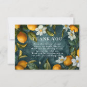Fresh Lemon Grove Botanical Wedding Bedankkaart (Voorkant)