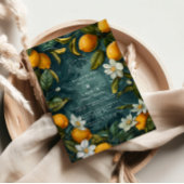 Fresh Lemon Grove Botanical Wedding Kaart