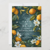 Fresh Lemon Grove Botanical Wedding Save The Date (Voorkant)