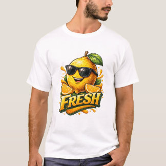 Fresh Lemon Illustration Bright Minimal Summer  T-shirt