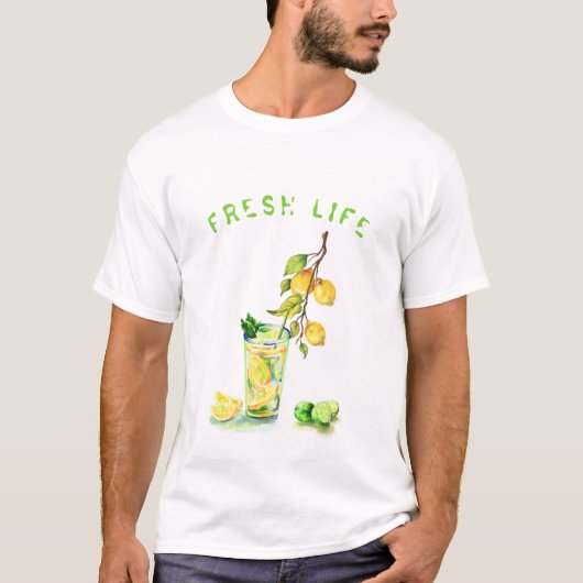 Fresh Lemon Juice Cool Drink Lemonade T-Shirt (Voorkant)