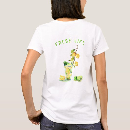 Fresh Lemon Juice Cool Drink Lemonade T-Shirt (Achterkant)
