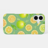 Fresh Lemon & Lime Citrus Phone Case iPhone 16 Hoesje (Achterkant horizontaal)