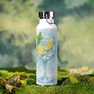 Fresh Lemon & Mint Gin & Tonic – Waterverf Waterfles