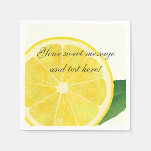 Fresh Lemon Paper Napkin Servetten (Voorkant)