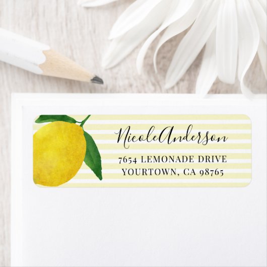 Fresh Lemon return address Label (Insitu)