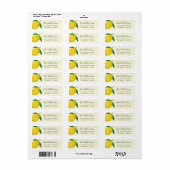Fresh Lemon return address Label (Full Sheet)