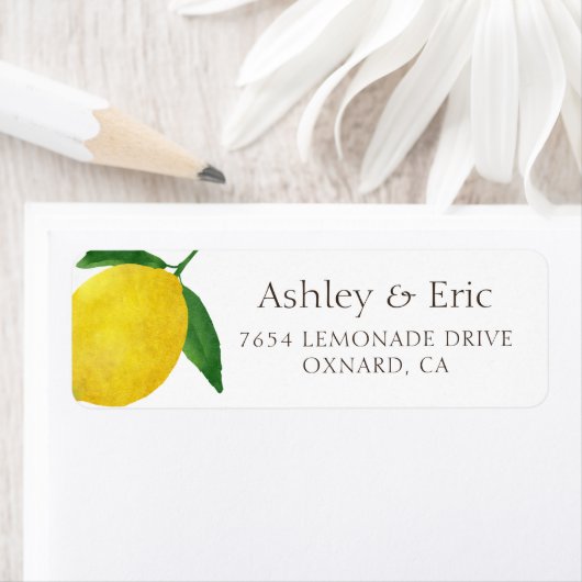 Fresh Lemon return address labes 02 Etiket (Insitu)