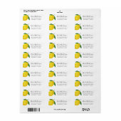 Fresh Lemon return address labes 06 Etiket (Full Sheet)