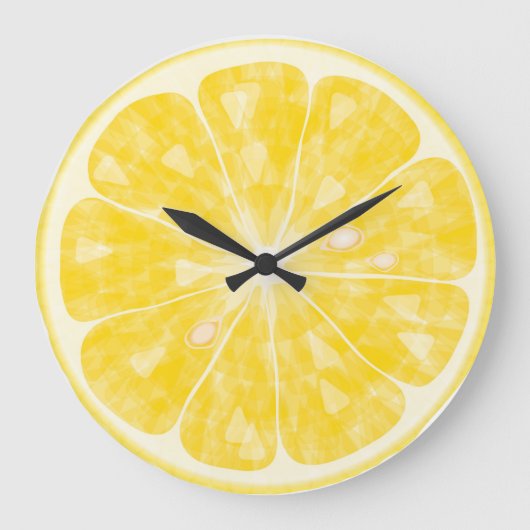 Fresh Lemon Round Wall Clock Grote Klok (Voorkant)