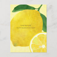 Fresh Lemon Simple Briefkaart