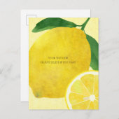 Fresh Lemon Simple Briefkaart (Voorkant / Achterkant)