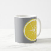 Fresh Lemon Slice on Grey Modern Mug Koffiemok (Voorkant rechts)