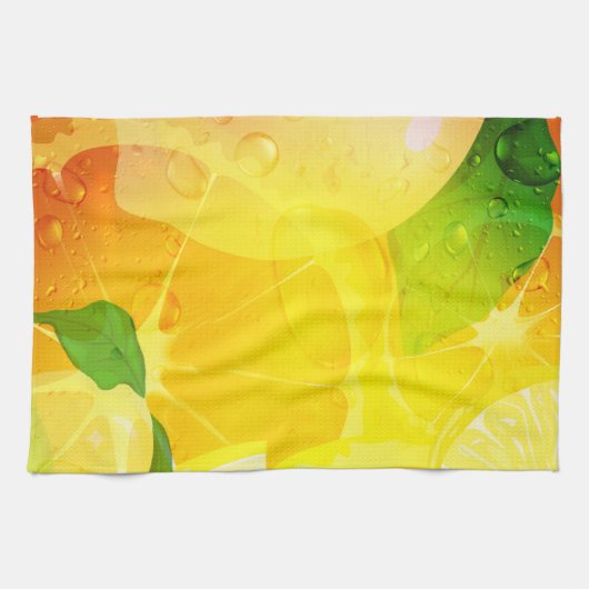 Fresh Lemon Slices Kitchen Towel Theedoek (Horizontaal)