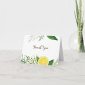 Fresh lemon thank you card bedankkaart (Voorkant)