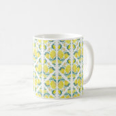 Fresh Lemon Watercolor Pattern Koffiemok (Voorkant rechts)
