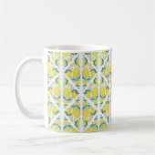 Fresh Lemon Watercolor Pattern Koffiemok (Links)