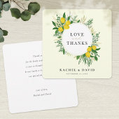 Fresh Lemon Wedding Love and Bedankt Kaart