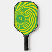 Fresh Lemonade Optical Illusion Vortex Monogram Pickleball Paddle (Voorkant)