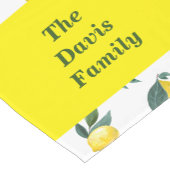 Fresh Lemons Familie Eten Personaliseren Korte Tafelloper (Hoek)
