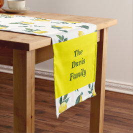 Fresh Lemons Familie Eten Personaliseren Korte Tafelloper